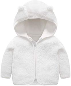Newborn Baby Coat Cardigan Outfit,Boys Girls Winter Windproof Hooded Coat Jacket Warm Fleece Outerwear with Ears