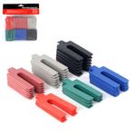 100pc Assorted Plastic Packers - Packing Spacers Set, 6 Sizes 1mm - 6mm Plastic Shims, Colour Coded and Easy to Fit, Ideal for Battens, Window Frame Fixing and Spacing