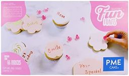 PME FF60 Fun Fonts-Cupcake and Cookie Stamping Set for Cake Design, 66 Pieces, Collection 3, Plastic