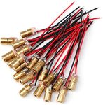 MakerFocus 20pcs 5V 650nm 5mW Red Dot Laser Head Red Laser Diode Laser Tube with Leads Head Outer Diameter 6mm