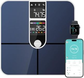 Healthkeep Pèse Personne Balance Connectée Bluetooth Avec 2 Écrans VA et Technologie de Revêtement ITO, 16 Données Corporelle avec Fréquence Cardiaque APP pour Andriod et iOS 180kg/400lb, Argenté