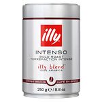 illy Intenso Whole Bean Coffee, Bold Roast, Intense, Robust and Full Flavored With Notes of Deep Cocoa, 100% Arabica Coffee, No Preservatives, 250g Can (Pack of 1)