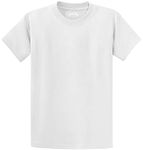 Joe's USA Mens 50/50 Cotton/Poly T-Shirts in Regular, Big and Tall Sizes - White -