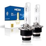 Wideep D2S Xenon HID Headlight Bulbs, 6000K 35W, Car Headlight Lamp Replacement Bulb for High Low Beam, 2 Pcs