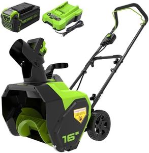 Greenworks 40V (75+ Compatible Tools) 16” Cordless Snow Blower, 5.0Ah Battery and Charger Included, SN40B410