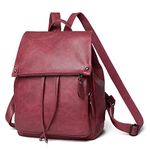 Everfunny Women Backpack Waterproof Anti-theft Lightweight PU Fashion Leather Shoulder Bag Travel Backpack