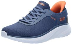 Skechers Men's Hands Free Slip-ins Squad Chaos-Solid Tour Sneaker, Navy Multi, 9 UK