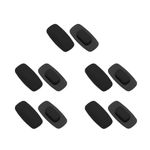 OPUGIT Eyeglass Nose Pads 5Pairs Nose Pieces Replacement Square Rectangle Push Slide Slip in Silicone Nosepads for Eye Glasses Eyeglasses Sunglasses，Black