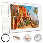 1500 Pieces Rotating Puzzle Board with Drawers and Cover, Dual-Sided 35”x27”Portable Jigsaw Puzzle Table,Tilt&Lazy Susan,Gift for mom Adults