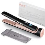 CkeyiN Pro Cordless Hair Straighteners,Travel Wireless Portable USB Rechargeable Straightener,2 in 1 Portable Straightener and Curler,PTC Fast Heat Up,USB Charging Travel Flat Iron