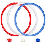 3 Pcs Food-Grade Silicone Sealing Ring - Instapot Silicone Seal Ring Replacement, Color Coded with 3 Different Colors, Sweet and Savory Edition - Perfect Accessory for 5/6 qt Instant Pot