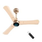 atomberg Renesa+ 900mm BLDC Ceiling Fan with Remote Control | BEE 5 star Rated Energy Efficient Ceiling Fan | High Air Delivery with LED Indicators | 2+1 Year Warranty (Metallic Gold)