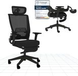 FLEXISPOT Foldex Ergonomic Office Chair with Foldable Backrest, Folding Desk Chair for Small Spaces with Lumbar Support, Flip-up Armrests, 3D Headrest and Footrest for Home Office - Black