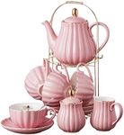 Jusalpha Fine China Pink Coffee Cup