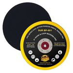 Dura-Gold Pro Series 6" Hook & Loop DA Backing Plate Pad - Low Profile Edge, Medium Density, Dual-Action Random Orbital Sanding Pad, 5/16" - 24 Threads - For Sander Polisher Auto Woodworking Sandpaper