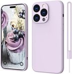 ElestBela iPhone 14 Pro Case, Silicone Case, iPhone 14 Pro Ultra Thin Slim with Microfibre, Scratch-Resistant All-Round Protective Case for iPhone 14 Pro 6.1 Inch Purple