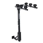KAC S3 Hitch Mounted 3-Bike Suspension Rack, Quick Release Handle, Double Folding, Smart Tilting Design, 1.25" & 2" Hitch with Included Adapter