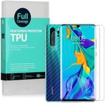 Ibywind Screen Protector For Huawei P30 Pro,with 2Pcs Flexible TPU Film,1Pc Camera Lens Protector,1Pc Backing Carbon Fiber Film [Fingerprint Reader,Easy to install]