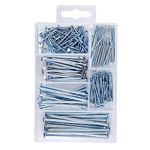 240 Pcs Nails Assortment Hardware Furniture Nails Set for Repair Wood DIY Hanging Pictures, Silver