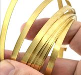 ART IFACT 10 Feet of 6.5mm x 0.4mm (27 Gauge) Flat Brass Wire - Soft Craft Wire for Jewellery Making and Imitation Jewellery Parts