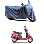 ANTHUB Water Resistant Scooter Body Cover Compatible for Mahindra Duro DZ Heavy Duty Fabric Outdoor Indoor Protection (Grey)