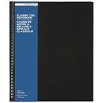 Merangue Hardcover Spiral Notebook, Narrow Ruled, 8-1/2 x 11 Inches, 76 Sheets, Large, Black