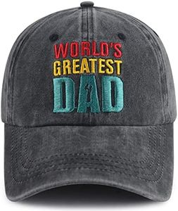 Dad Gifts from Daughter Son, Funny World's Greatest Dad Hat, Adjustable Embroidery Best Papa Ever Party Decorations Baseball Cap, Fathers Day Retirement Birthday Gift for Men Him Husband Daddy Grandpa