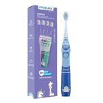 ORACURA® Sonic Lite Electric Battery Operated Toothbrush KSB100 Blue for Kids | 4 Vibrant Colours | With 3 Modes | 24,000 Strokes | IPX7 Waterproof | 2 Minutes Auto-Timer | Dupont Bristles