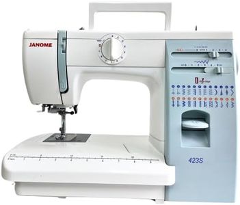 Janome 423S Metal Sewing Machine with 24 Stitch Choices, 1-Step Buttonhole, and Freehand Embroidery