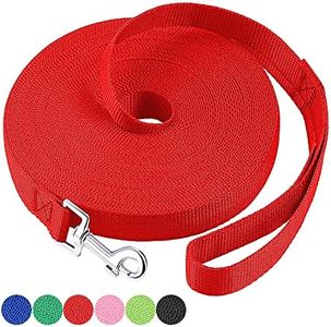 Dog/Puppy Obedience Recall Training Agility Lead 4ft 5ft 6ft 10ft 15ft 20ft 30ft 50ft Long Nylon Training Dog Leash for Small Medium Large Dogs