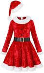 Girls Mrs. Santa Claus Costume Red 