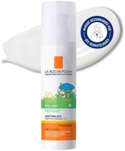 La Roche-Posay, Anthelios Dermo-Pediatrics, Crème Solaire en Lait Hydratant, SPF50+, Hydrate & Protège, Sans Parfum, Pour Bébés et Nourrissons, 50 ml