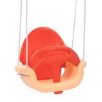 Baybee Baby Swing Chair for Kids, Adjustable Baby Swing Toy with Backrest & Rope | Jhula for Kids | Baby Hanging Jhula Swing Chair for Kids Indoor Outdoor 1 to 3 Years Boy Girl (Adjustable Orange)