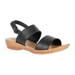 BELLA by Labella Women Fashion Wedge with Back Strap Black Sandal | Durable | Stylish | Comfortable | Slip Resistant | Lightweight and Breathable | 4 UK