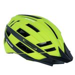 ZAKPRO MTB Inmold Cycling Helmet with Rear LED Flicker Lights – Uphill Series (Fluorescent Green)-Medium