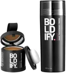 Boldify Build & Conceal Bundle - Hair Fiber & Hairline Powder (Dark Blonde): Undetectable Thickener for Fine Hair, Instant Root Touch-up for Men & Women