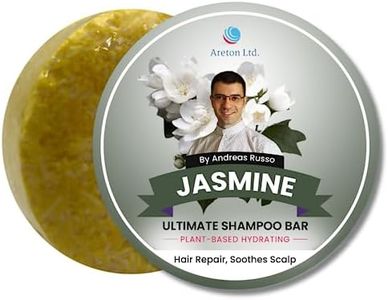 HandMade Solid Shampoo Bar, Natural Shampoo Bar & conditioner For Dry Hair, Hair Nourishment, Prevents Spilt Ends With Plant Based Hydrating SLS Free Shampoo Bar 60g Up to 45-65 Washes (Jasmine)