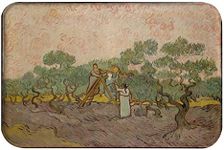 A.Monamour The Olive Orchard Women Picking Olives by Vincent Van Gogh Oil Painting Art Print Absorbent Flannel Non Slip Bath Rugs Bath Mat Floor Carpet Area Rugs Indoor Mat