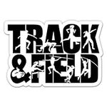 Track and Field Womens Vinyl Sticke
