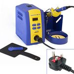 Hakko FX951 Professional Thermally Controlled Soldering Station & Soldering Iron Kit – Compact 75W High Power - Interchangeable Composite Tips – UK Plug