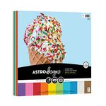 Astrodesigns Crafting Cardstock, 12" x 12", 65 lb/176 gsm, 10-Color Delightful Assortment, 100 Sheets (91039)