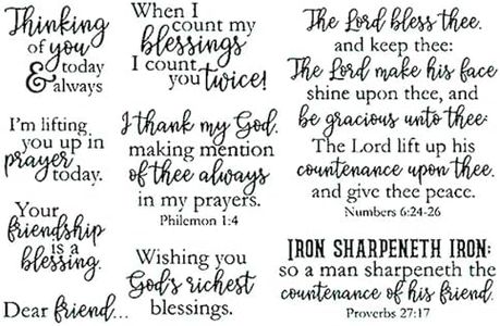 Lifting You Up Thinking of You Hello Friend Your Friendship is a Blessing Best Wishes Greeting Clear Stamp for Card Making DIY Scrapbooking Handmade Craft Photo Album Decor Embossing Stencil DIY Seal