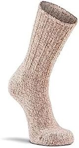 FoxRiver Womens Norsk Heavyweight Outdoor Crew Hiking Socks, Brown, 6-8.5 US