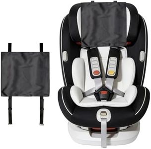 YOIHS 2 PCS Satin Car Seat Headrest Cover Car Seat Hair Protector Soft Silk Feeling Protection for Baby Boys Girls Infant Car Seat, Black 11x11inch