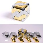 Metal Puzzle Brain-Teaser 3D Toys:Fidget Toys Cool Gadgets Stuff Square Cube Box Puzzles Toy ADHD Tools Stress Relief Gift for Kid Children Teen Adult Office Home School Christmas