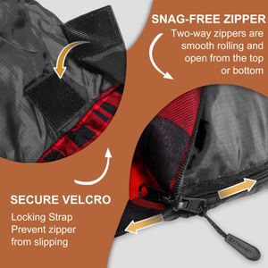 XL Double Sleeping Bag for Adults – Queen Size, Flannel, Waterproof, All-Season
