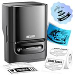 Nelko PM220 Bluetooth Thermal Label Printer, Portable Label Maker Machine for iOS & Android Phone, Label Maker for Clothing, Jewellery, Retail, Address, Barcode, Home, with 1 Roll 40x30mm Label（Black）