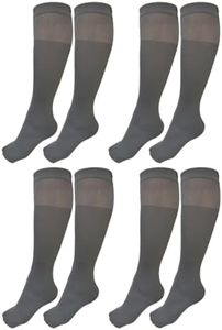 JYC CREATIVE 4 Pares Medias Panty Mujer 70 DEN, Media Calcetín Para Mujer, Medias Gruesas Tupidas, Medias Ejecutivos, Medias de Media Pierna Mujeres, Calcetines Media (4 Pares, Gris)