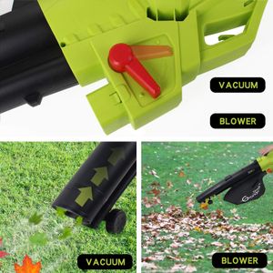 GRANDMA SHARK 3-in-1 Leaf Blower Vacuum – 3000W, Large Bag, Green