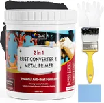 DWIL Rust Converter for Metal, 2 in 1 Rust Converter Paint and Primer, Converts Rust to Long-Lasting Protective Coating, Anti Rust and Rust Prevention Paint, No Sanding or Primer Needed, Black, 16 oz